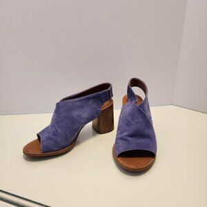 Topshop Purple Suede Heeled Sandals